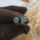 Highly Translucent Icy Blue Jadeite “Cupcakes” Earrings (JAA001331)