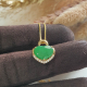 Translucent Brilliant Apple Green Jadeite “My Love” pendant (JAB005535)