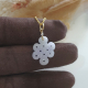 Translucent Light Lavender Jadeite “Eternity Knot” Pendant (JAB006512)