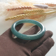 Highly Translucent Bluish Chameleon Green Jadeite Princess Round Bangle (JAC001790)
