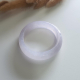 [Rare] Good translucency Icy Lavender Jadeite Oval Shape Bangle (JAC002254)