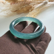 [Rare] Highly Translucent Icy Bluish Chameleon Jadeite Princess Round Bangle (JAC002558)