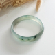 [Rare] Highly Translucent Icy Green with Green Jadeite Bangle (JAC002639)