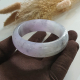 Good Translucency Icy Lavender with Black Jadeite Bangle (JAC002706)