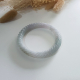 Translucent Icy Lavender with Green and Yellow Jadeite Spiral-cut Bangle (JAC002904)