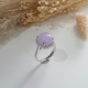 Good Translucency Icy Brilliant Lavender Jadeite “Cabochon” Ring (JAD001022)