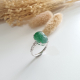 Highly Translucency Icy Green “Auspicious Wealth Toad” Ring (JAD001204)