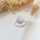 Translucent Icy Brilliant Lavender Jadeite “Cabochon” Ring (JAD001240)