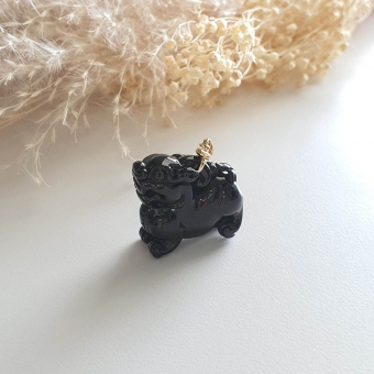 Black Jadeite "Auspicious Wealth Pixiu" (JAB004402)