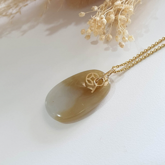 Translucent Icy Yellow Jadeite “The Money Bag" Pendant (JAB005956)