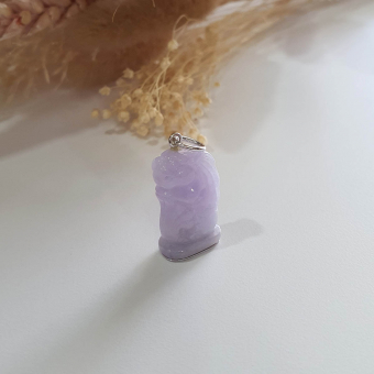 Translucent Brilliant Lavender Jadeite "The Merlion" Pendant (JAB006133)