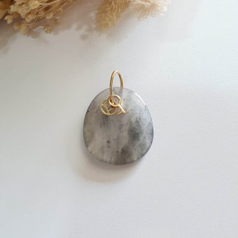 Highly Translucent Icy Black Jadeite "The Money Bag" Pendant (JAB006756)