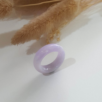Translucent Brilliant Lavender Jadeite Abacus Ring (JAD001209)