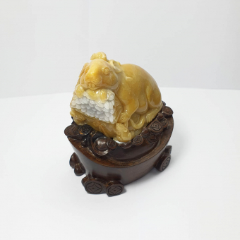 Translucent Golden Yellow "Five Mouses" Ornament (JAM000205)